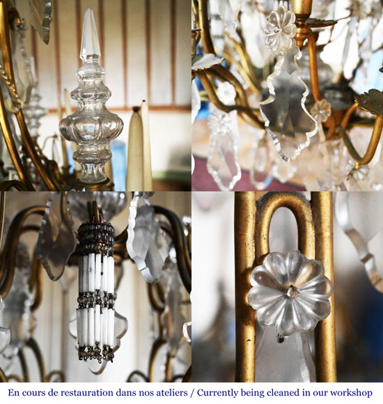 Twenty-four light-arm chandelier decorated with crystals-7