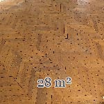 Approx. 28 m² of linear parquet flooring