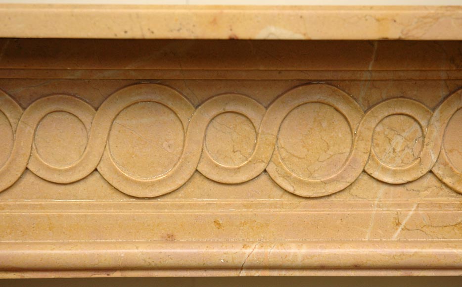 Antique Louis XVI mantel in Yellow marble -1