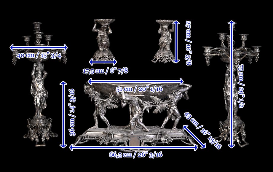 CAILAR, BAYARD & CIE – Table centerpiece featuring Native Americans CAILAR, BAYARD & CIE – Table centerpiece featuring Native Americans-32