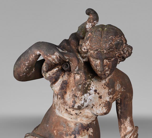 DUCEL Foundry after Pierre LOISON, Young Girl with a Conch, middle of the 19th century-2