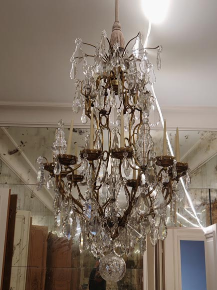 Pair of modern crystal chandeliers, Versailles models-1