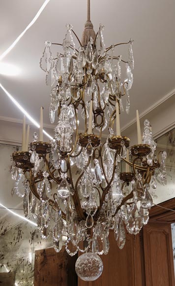 Pair of modern crystal chandeliers, Versailles models-5