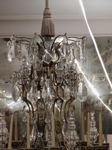 Pair of modern crystal chandeliers, Versailles models-7