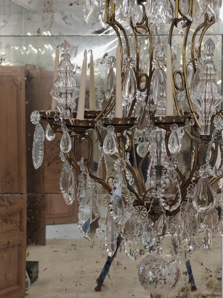 Pair of modern crystal chandeliers, Versailles models-9