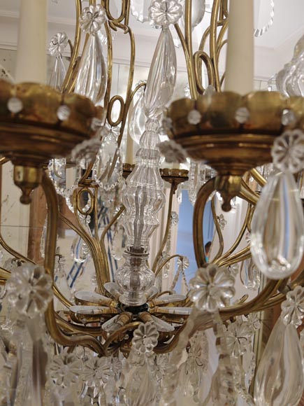 Pair of modern crystal chandeliers, Versailles models-13