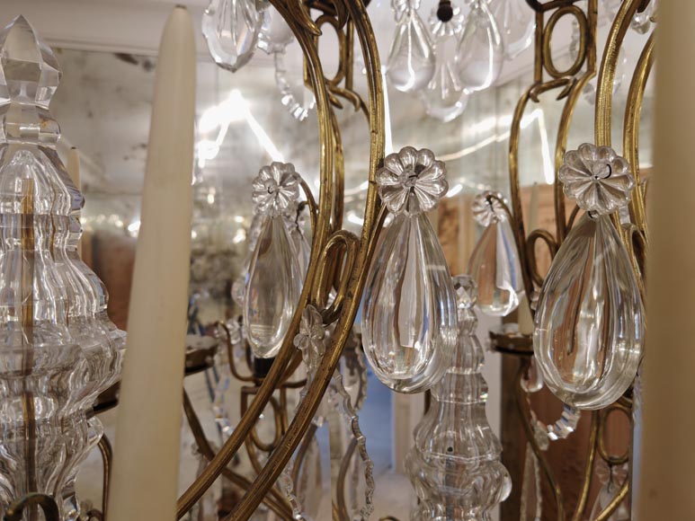 Pair of modern crystal chandeliers, Versailles models-16