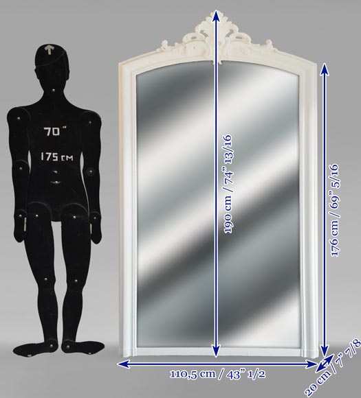 Regence style trumeau surmounted by a palmette-7