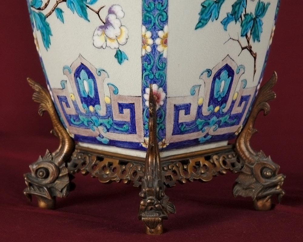 Pair of Japenese Vases by Alphonse Giroux and Charles Ficquenet-3