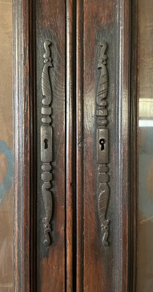 Monumental Napoleon III Carved Oak Glazed Double Door - Renaissance Style-6