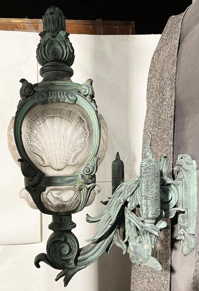 10 cast iron wall lights, based on models from the Pont Alexandre III-2