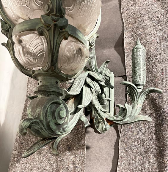 10 cast iron wall lights, based on models from the Pont Alexandre III-6