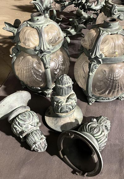 10 cast iron wall lights, based on models from the Pont Alexandre III-7