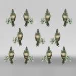 10 cast iron wall lights, based on models from the Pont Alexandre III