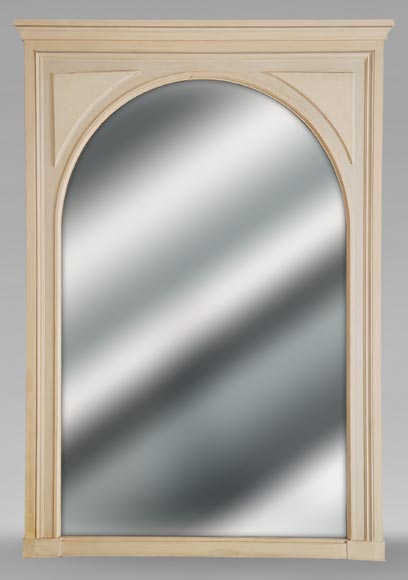 Louis XVI-style trumeau with half-round top mirror-0