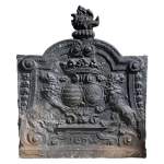 Fireback bearing the arms of Louis-Urbain Le Febvre de Caumartin and Marie-Jeanne Quentin de Richebourg, 1690