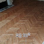 23 m² lot of Hungarian point wood flooring