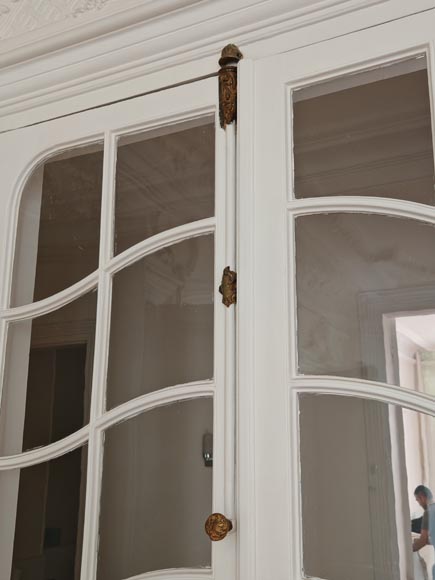 Pair of Napoleon III-style double doors with small glazed panels-7