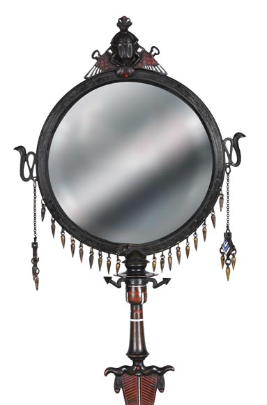 Giuseppe Parvis (attributed to), Egyptian-style Mirror circa 1900-4