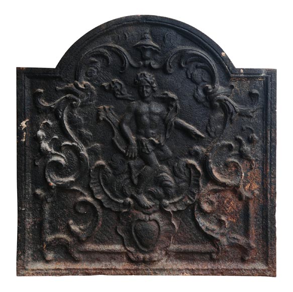 Louis XV style fireback with representation of Apollo-0