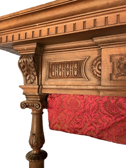 Jean-Paul MAZAROS (1823-1900), Neo-Renaissance four-poster bed in carved walnut Jean-Paul MAZAROS (1823-1900), Neo-Renaissance four-poster bed in carved walnut-12