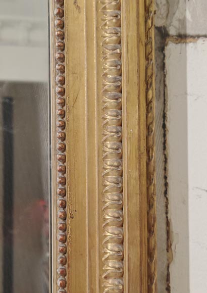 Large Napoleon III-style gilded trumeau with digital garland-6