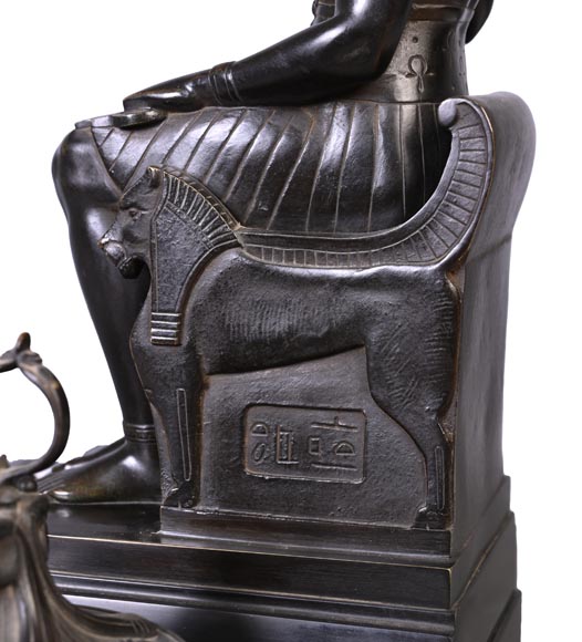 Napoleon III Inkwell with Egyptian Inspiration, late 19th Century-9