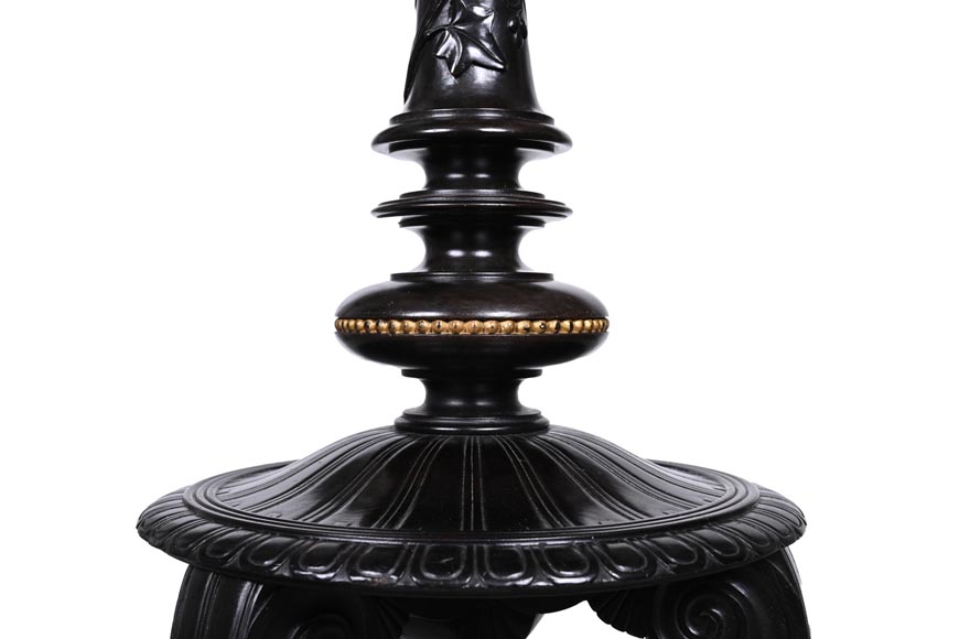Napoleon III Style Gueridon by Julien-Nicolas RIVART – Floral Marquetry on Marble Top-8