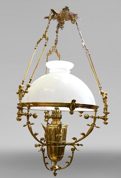 Gilded Bronze Égyptomania Chandelier Gilded Bronze Égyptomania Chandelier-0