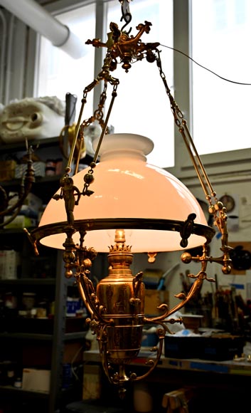 Gilded Bronze Égyptomania Chandelier Gilded Bronze Égyptomania Chandelier-12