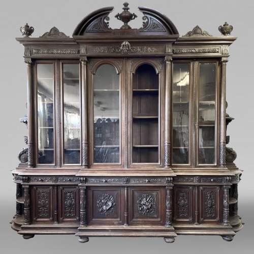 Large Carved Oak Sideboard, Napoleon III Style
