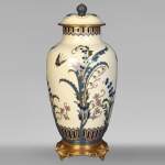 CARRIER-BELLEUSE Albert-Ernest — Enameled Porcelain Covered Vase from Sèvres