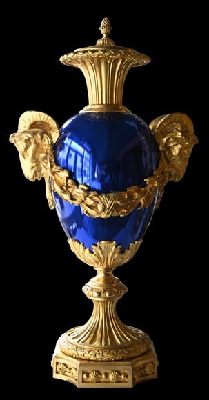 MARQUIS Louis-Auguste, Louis XVI Style Gilt Bronze and Scagliola Clock Set-17