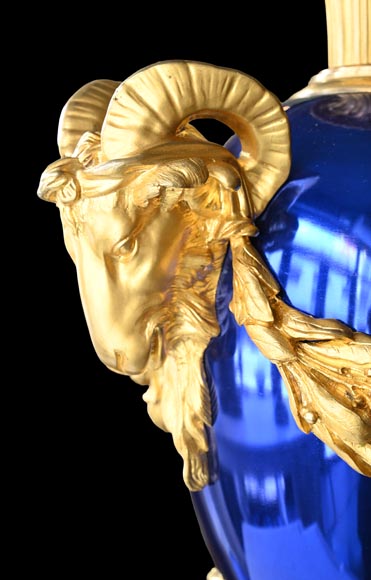MARQUIS Louis-Auguste, Louis XVI Style Gilt Bronze and Scagliola Clock Set-18