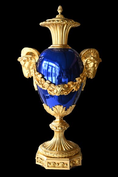 MARQUIS Louis-Auguste, Louis XVI Style Gilt Bronze and Scagliola Clock Set-23