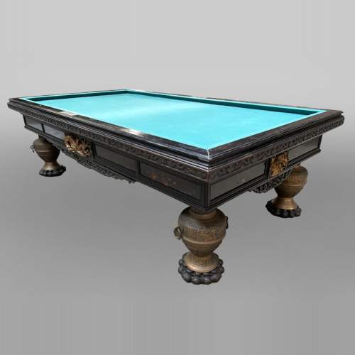 F. GERDERÈS – Japanese-style billiard table in gilded and carved wood