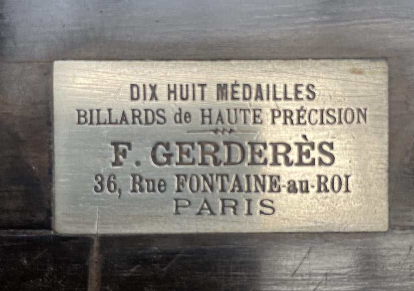 F. GERDERÈS – Japanese-style billiard table in gilded and carved wood F. GERDERÈS – Japanese-style billiard table in gilded and carved wood-7