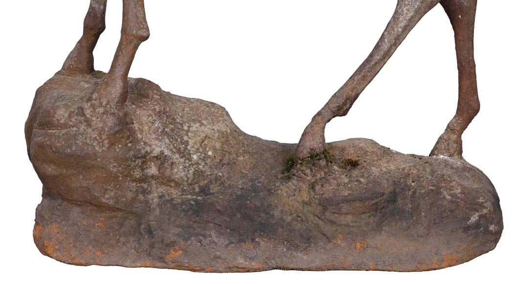 Cast iron statue of a doe, 19th century-10