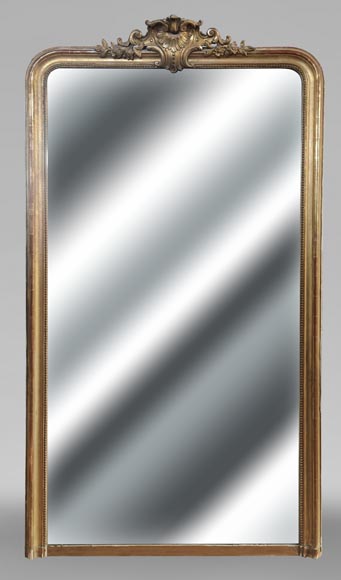 Napoleon III style gilded trumeau, decorated with a shell-0