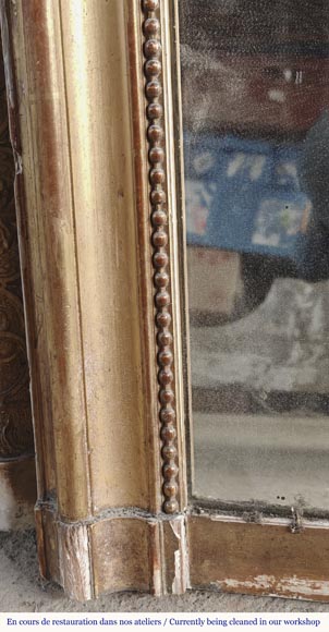 Napoleon III style gilded trumeau, decorated with a shell-6