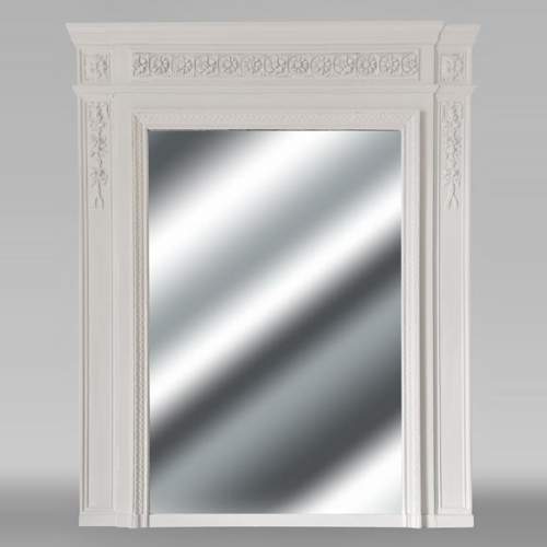 Louis XVI style trumeau decorated with a frieze of flowers