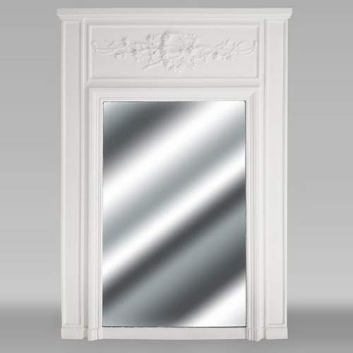 Louis XVI style trumeau decorated with a floral arch