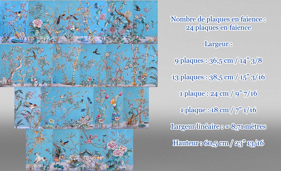 Eugène COLLINOT, Decorative Japanese-style earthenware plaques-15