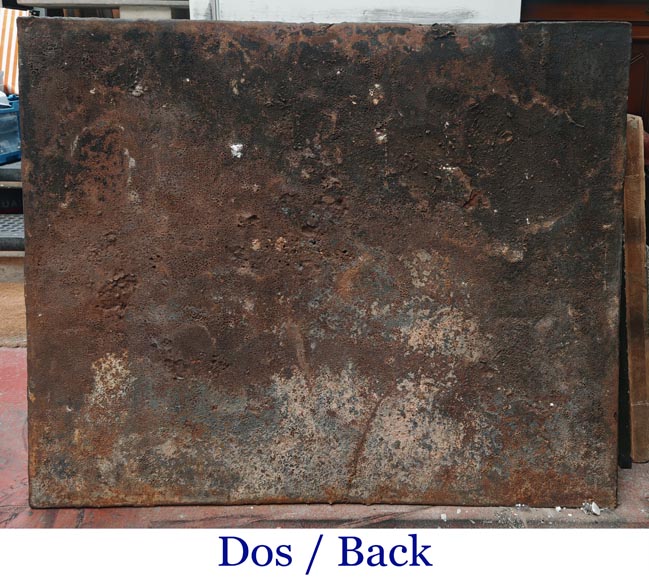 Louis XV period fireback depicting the Eagle of Saint John with the motto “In Principio Erat Verbum”-10