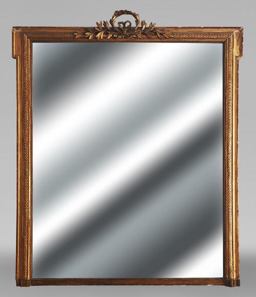 Louis XVI style gilded trumeau, topped with a laurel wreath-0