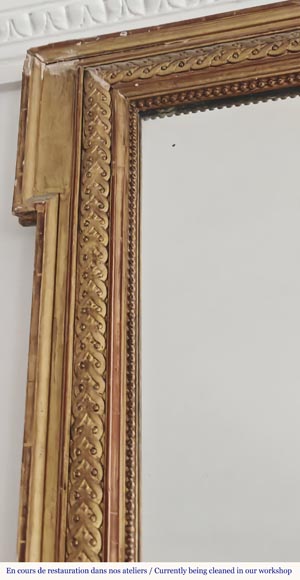 Louis XVI style gilded trumeau, topped with a laurel wreath-3