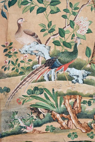 Five wallpaper panels, China, 18th century Five wallpaper panels, China, 18th century-14