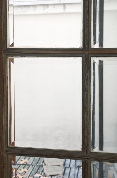 Double door with small beveled panes Double door with small beveled panes-1