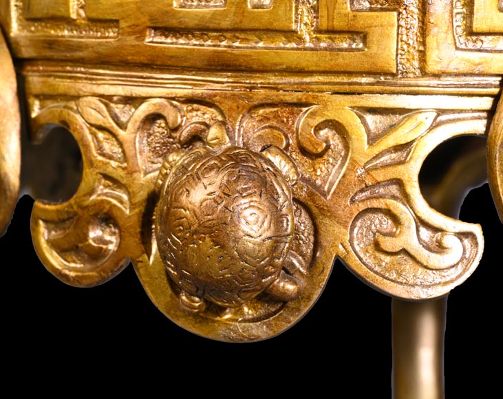 Ferdinand BARBEDIENNE – Japonist cachepot in gilt bronze and cloisonné enamel Ferdinand BARBEDIENNE – Japonist cachepot in gilt bronze and cloisonné enamel-11