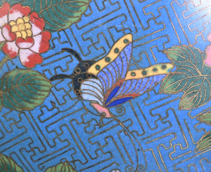 Ferdinand BARBEDIENNE – Japonist cachepot in gilt bronze and cloisonné enamel Ferdinand BARBEDIENNE – Japonist cachepot in gilt bronze and cloisonné enamel-13